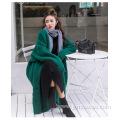 Velvet Sweater Plush Knit Cardigan Long Fu